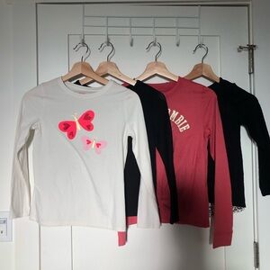 Girls Bundle of 4 Long Sleeve Tees